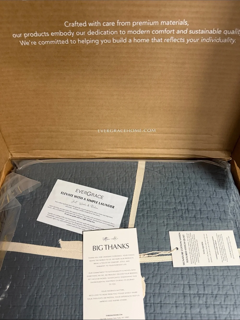 Classic Quilted Coverlet and Shams Set in Slate Blue